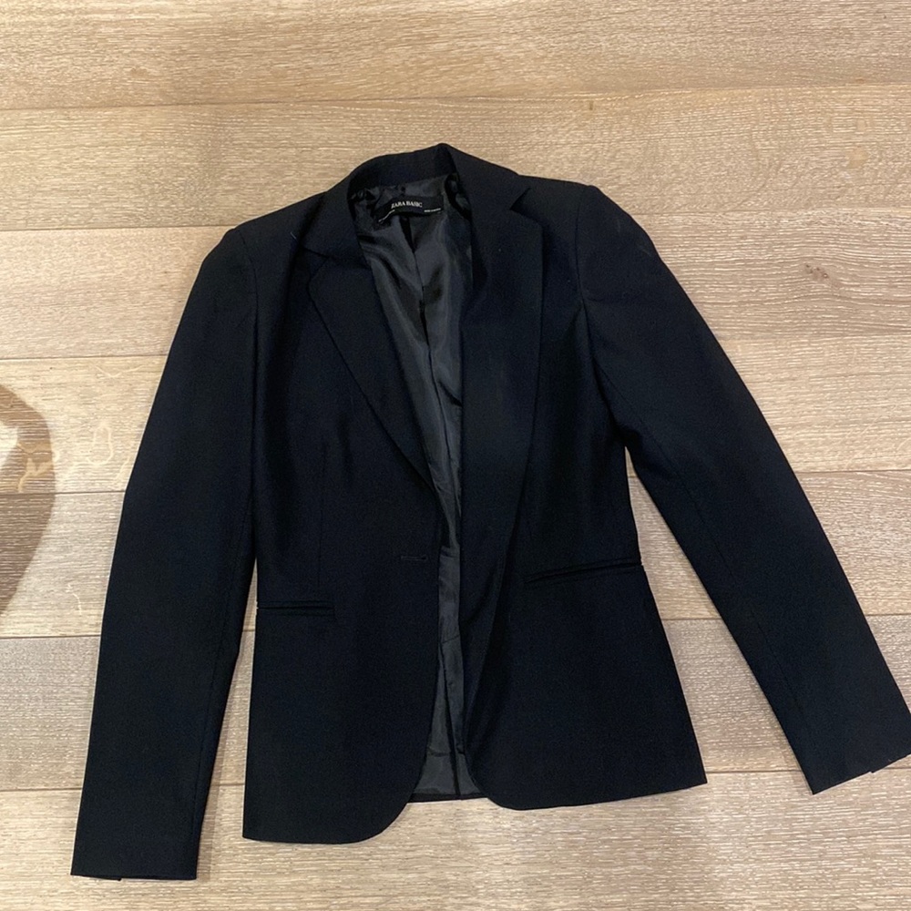 Zara Black Basic Blazer